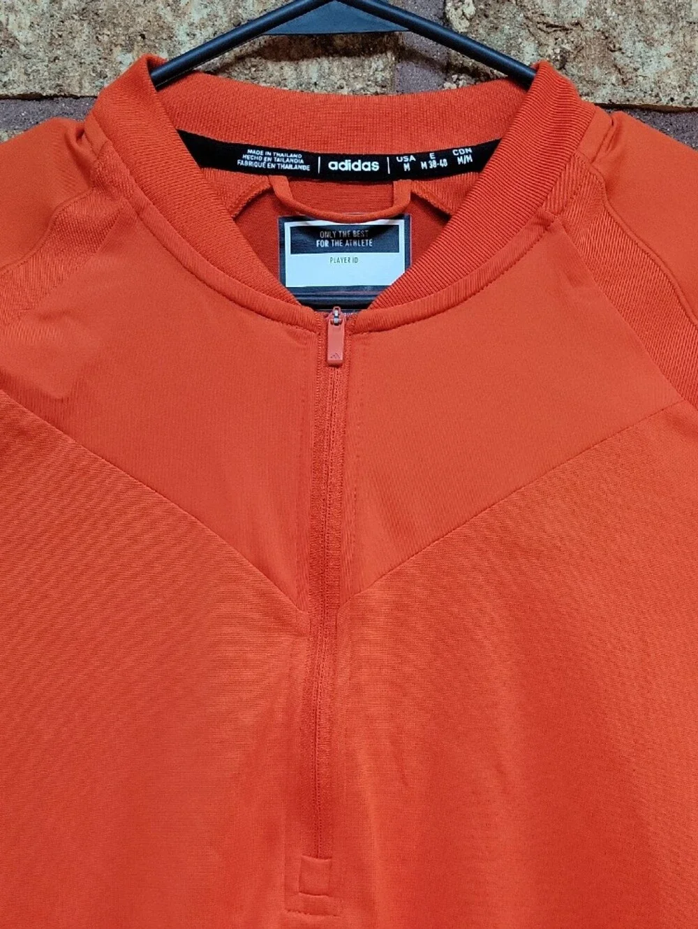 adidas Orange Short Sleeve Half-Zip Cycling Top AeroReady Size Medium NWT